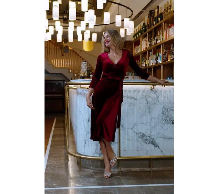 princess polly baby blue dress Burgundy Velvet Dresses For Women
