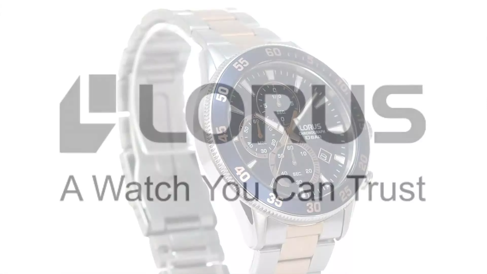 Lorus RM329JX9 Men's Chronograph Bracelet Strap Watch, Silver/Rose