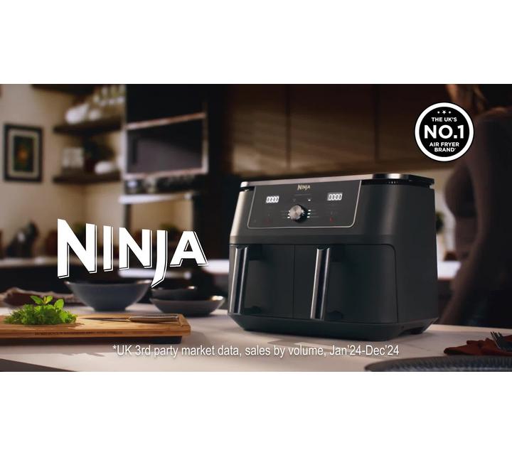 リーブトニックNT Ninja DZ400UK Dual Zone Air Fryer, 9.5L, Grey