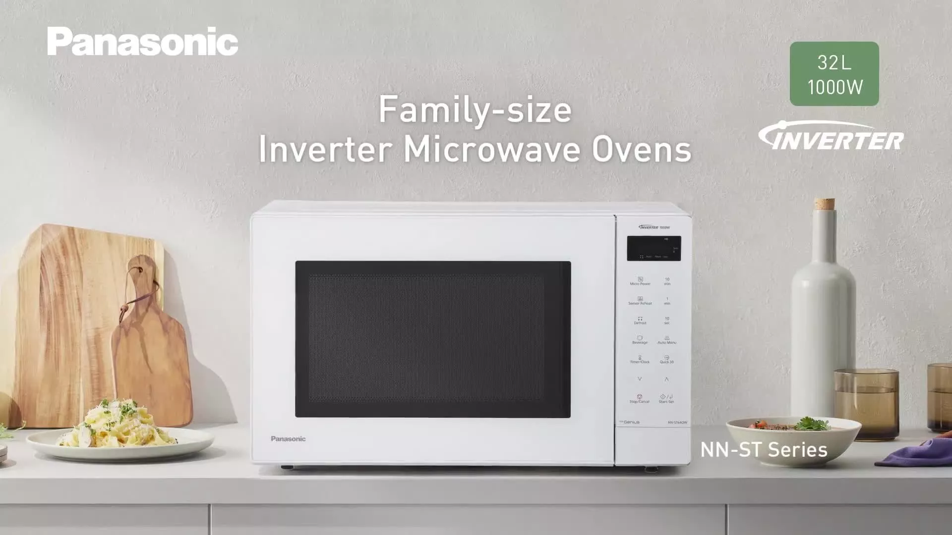 Panasonic NN-ST64QWBPQ Freestanding Microwave, White