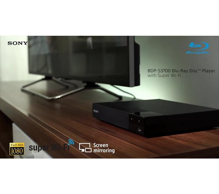 Sony BDP-S3700 Smart Blu-Ray/DVD Player With Super Wi-Fi